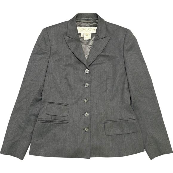 Escada by Margaretha Ley Gray Vintage Blazer - Picture 1 of 5